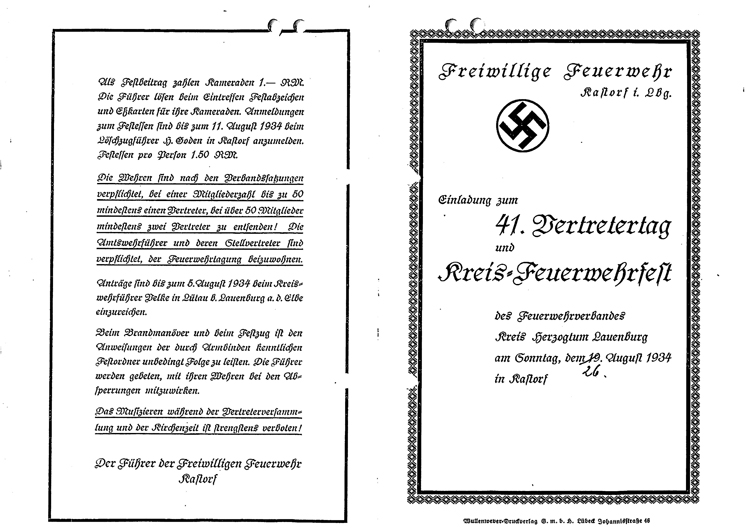 Einladung zum Kreisfeuerwehrfest