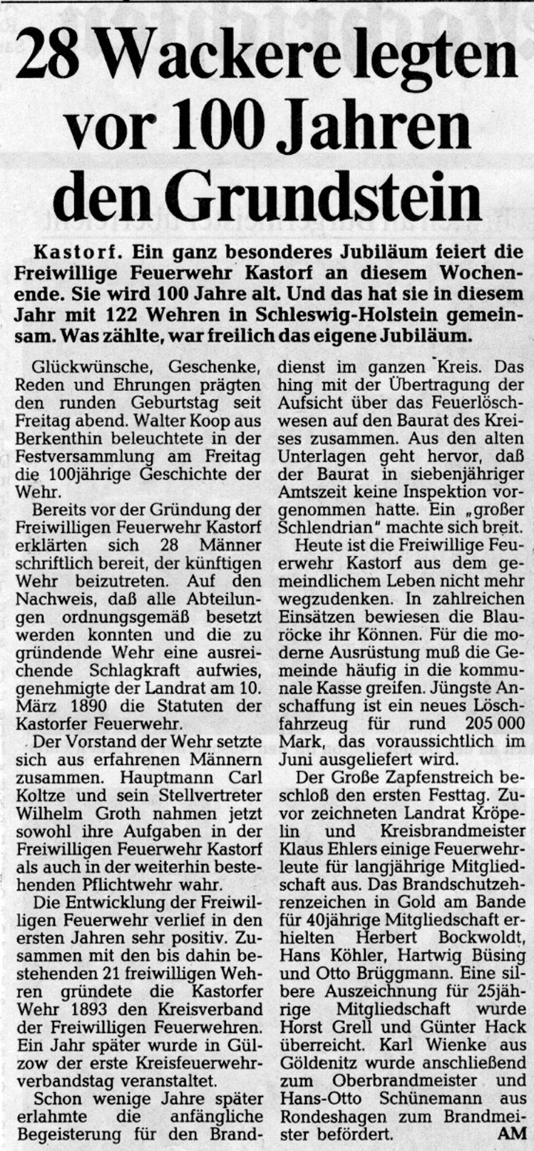 Zeitungsausschnitt